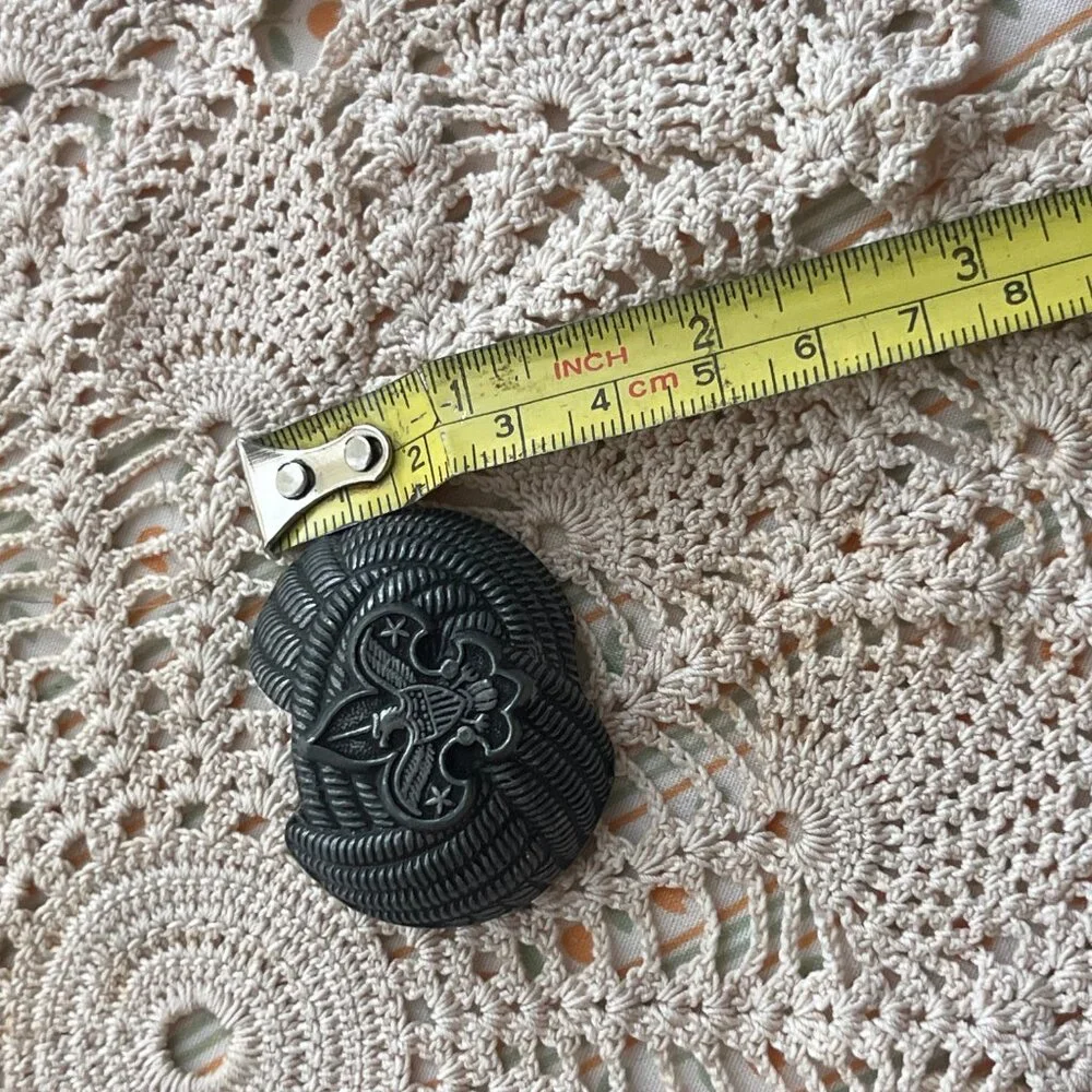 Vintage Boy Scouts of America Belt Buckle Fleur-de-Lis Rope Border Cub Scout BSA